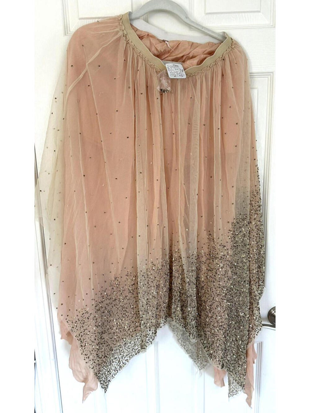 Free People NWT Sequins Midi Layered Skirt, Pink/Rose, Boho Style size XS - Picture 8 of 9